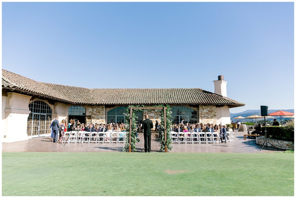 Wedding ceremony site at Tehama Golf Club in Carmel, California