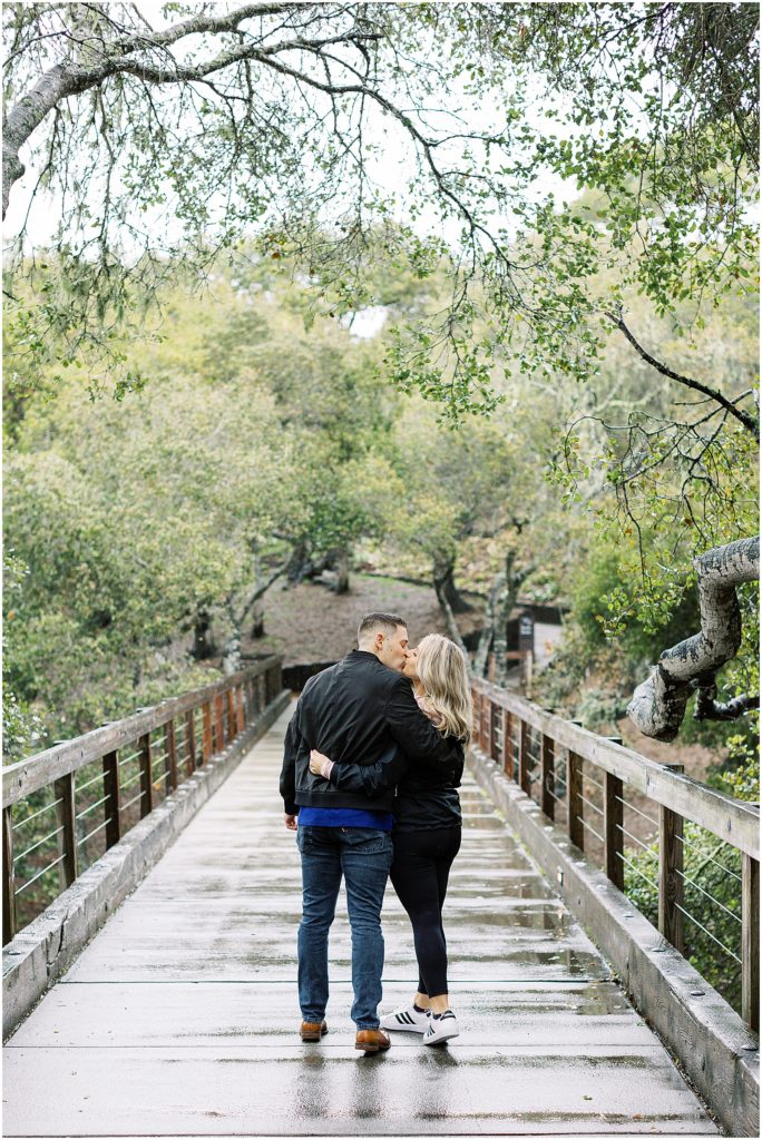 portrait of couple taking a walk on the bridge by film photographer AGS Photo Art