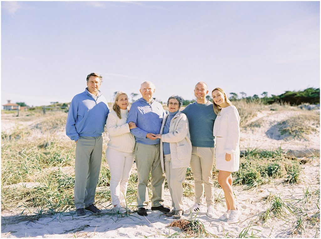 portrait of family standing in along the coastline by film photographer AGS Photo Art