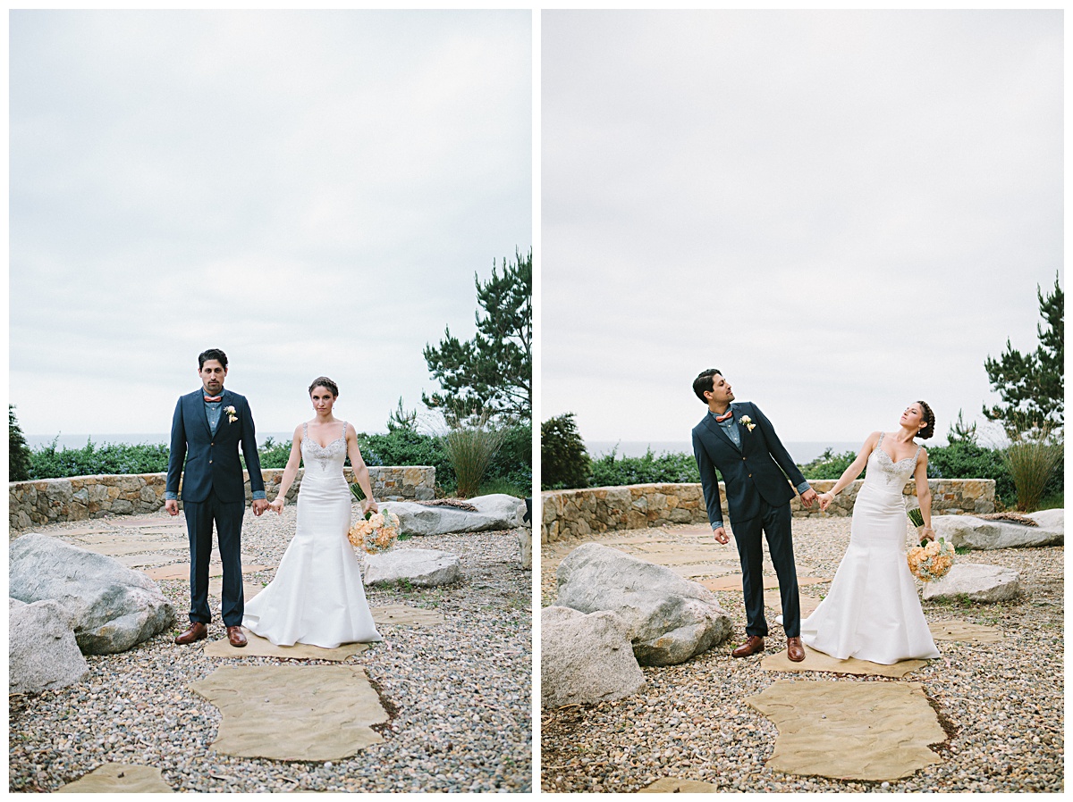wedding portraits that are funny and have a lot of character of the couple