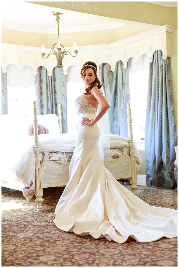 Bridal portraits at The Perry House Monterey CA