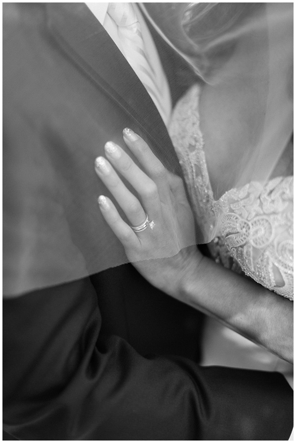 romantic black and white photo of bride and groom photo by AGS Photo Art