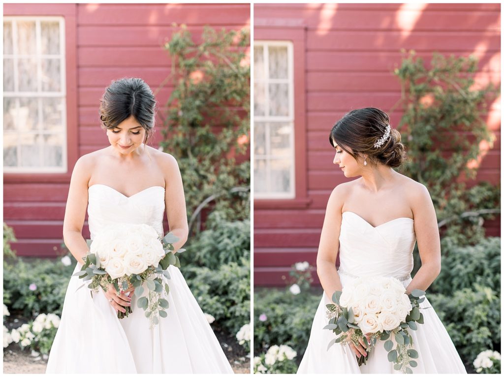 Classic bridal portraits in downtown Monterey at The Barns at Cooper Molera