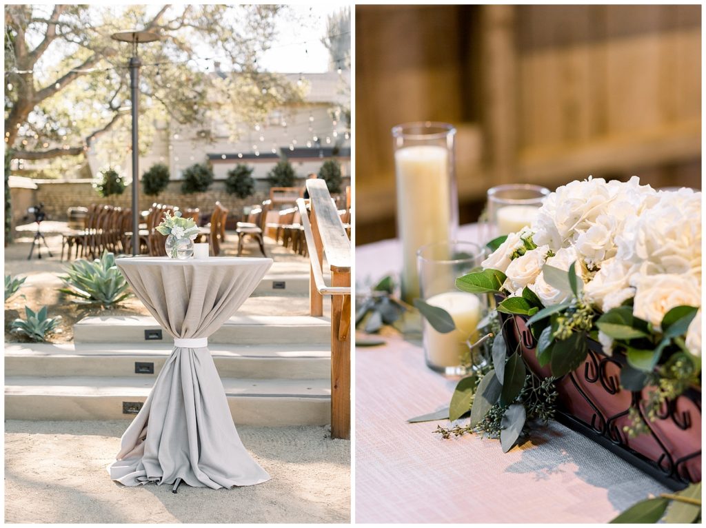 Neutral colored barn wedding reception details by AGS Photo Art