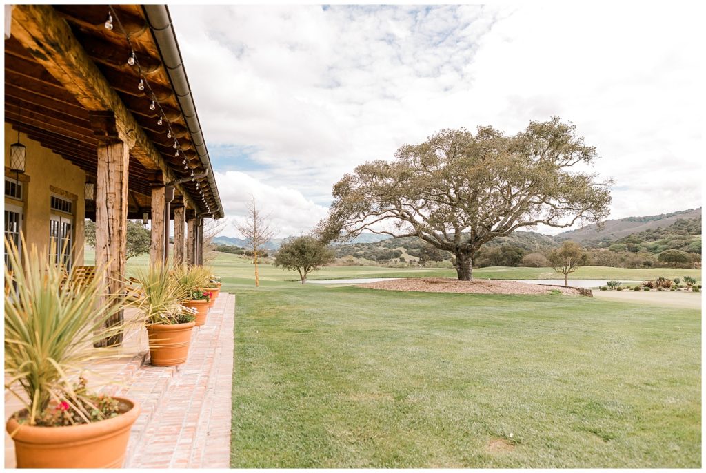 The Club at Pasadera Monterey Wedding Venue golf course with Oak tree