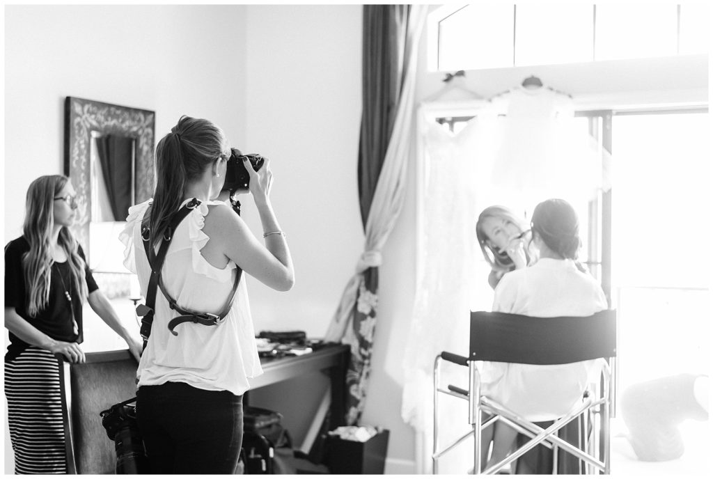 Photographing in a bridal suite