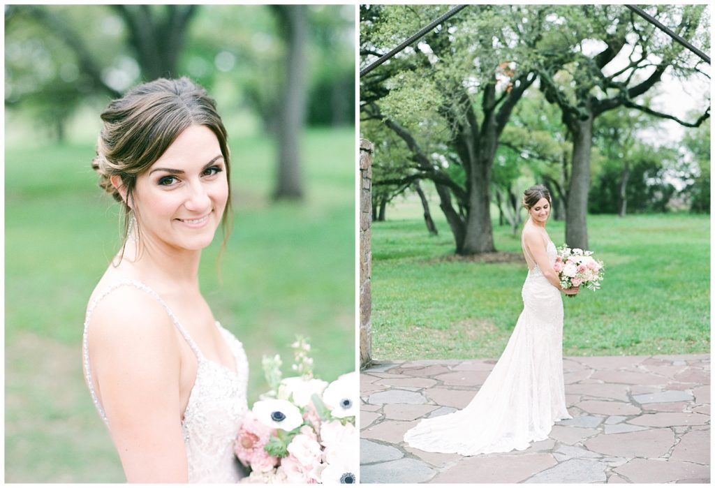 Bridal portraits in spring at Ma Maison in Texas