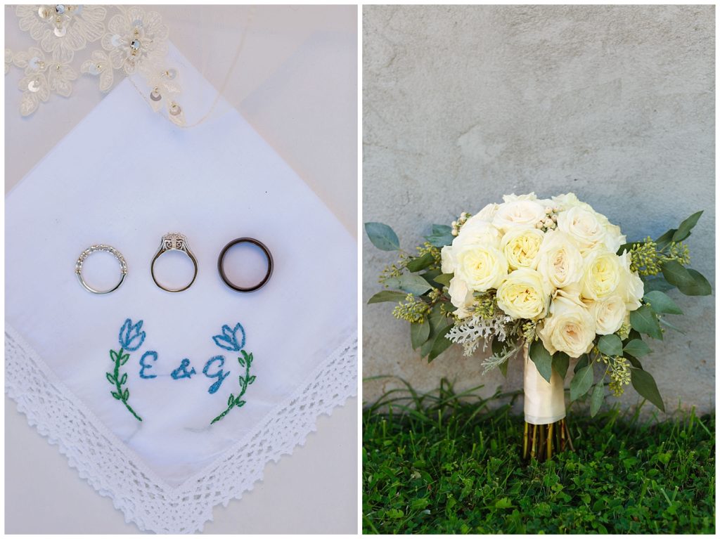 Embroidered napkin personal bridal details