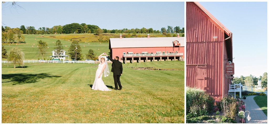 Outdoor farm wedding Friedman Farm

