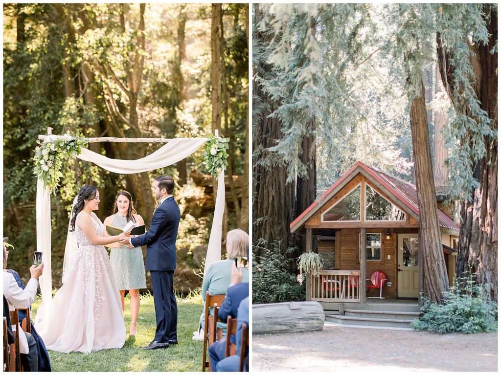 Wedding in the woods big sur california