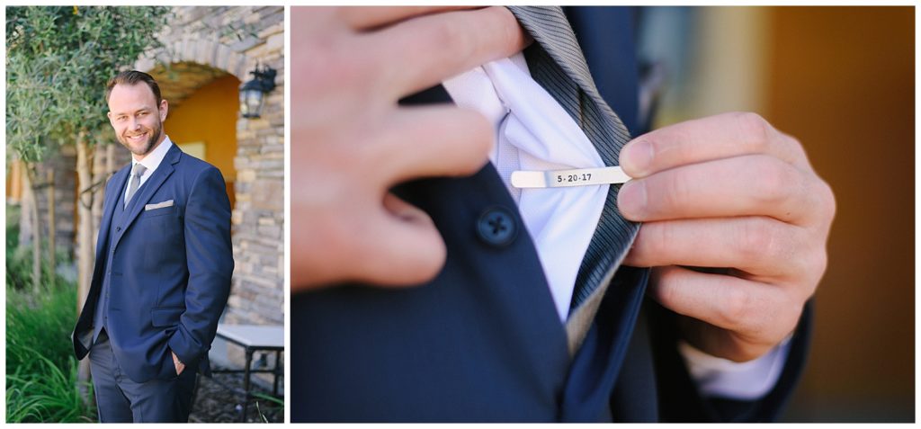 custom tie clip groom wedding