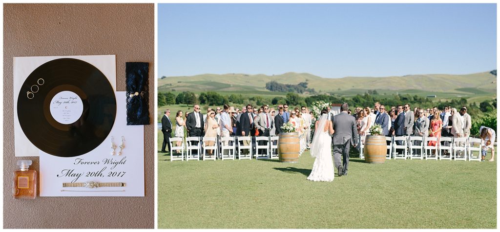 Wedding details and ceremony napa valley