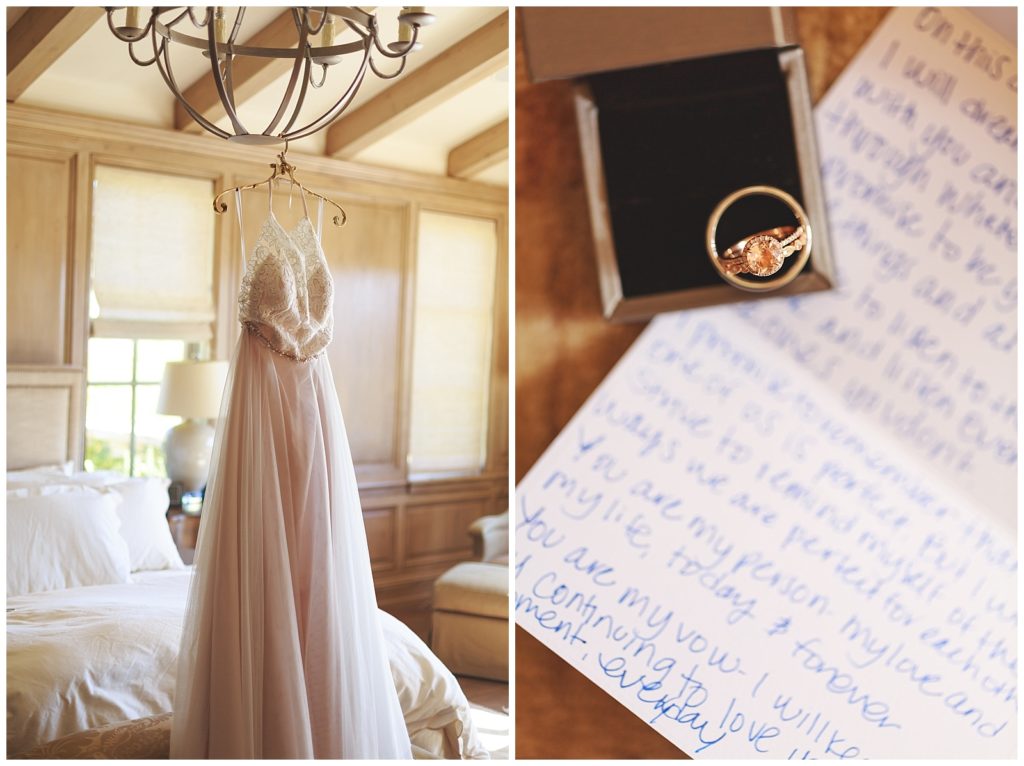 Love letter wedding vows and bridal details