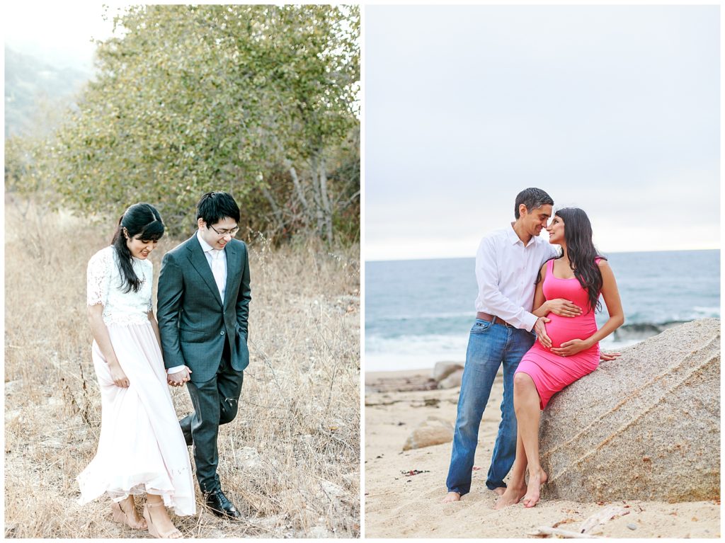 Beach and nature couple portrait session