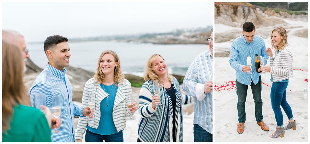 Champagne Toasts Veuve at Pebble Beach Engagement