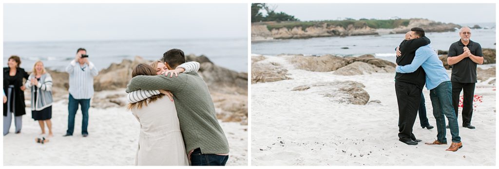 Pebble Beach Proposal with Family