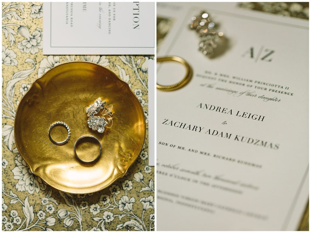 Bridal accessories with invitation gold and black