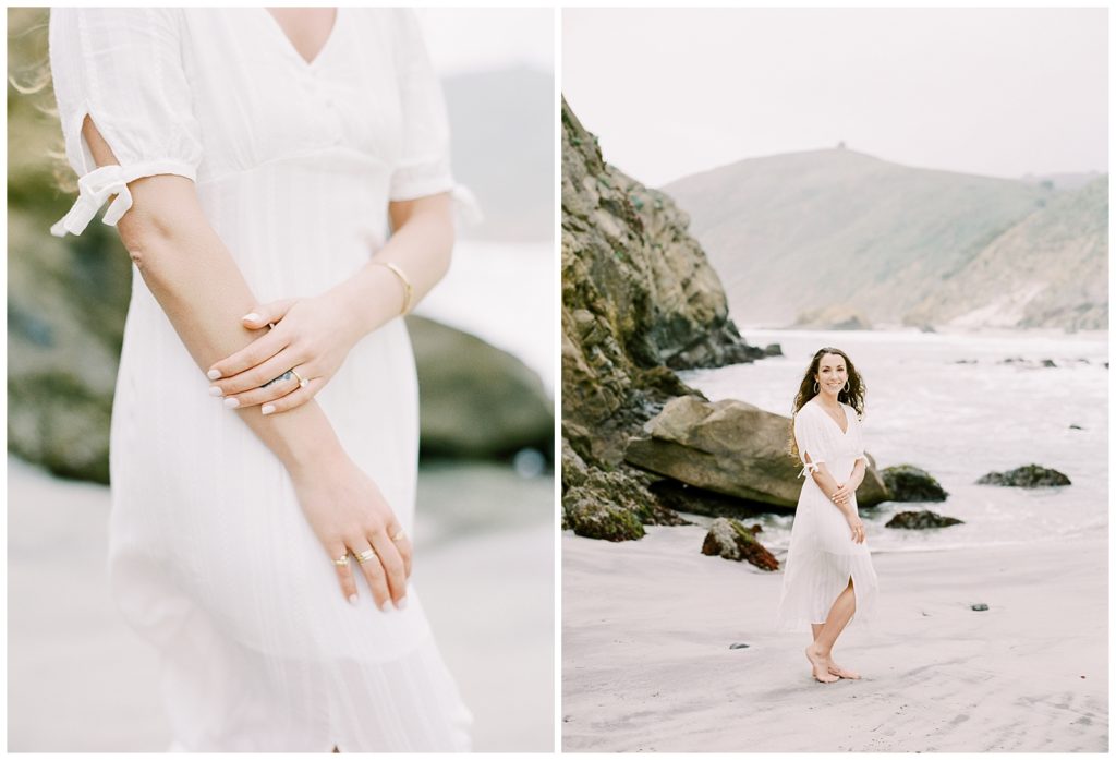 coastal film portraits of engaged couple in Big Sur California by film photographer AGS Photo Art 