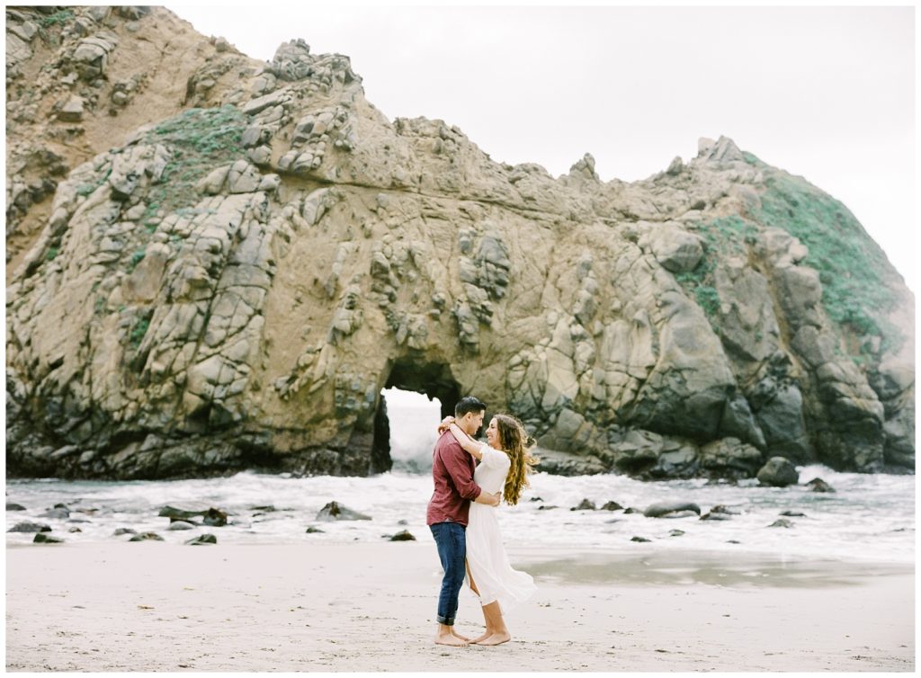 dreamy Pfeiffer Beach engagement session on film by AGS Photo Art 
