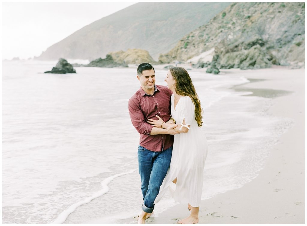  Film couples session at Pfeiffer Beach Big Sur California by film photographer AGS Photo Art