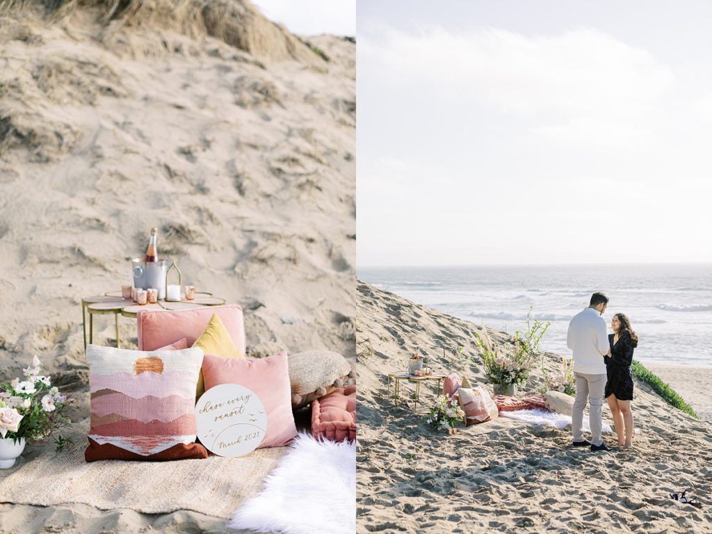 Monterey surprise proposal picnic details by film photographer AGS Photo Art
