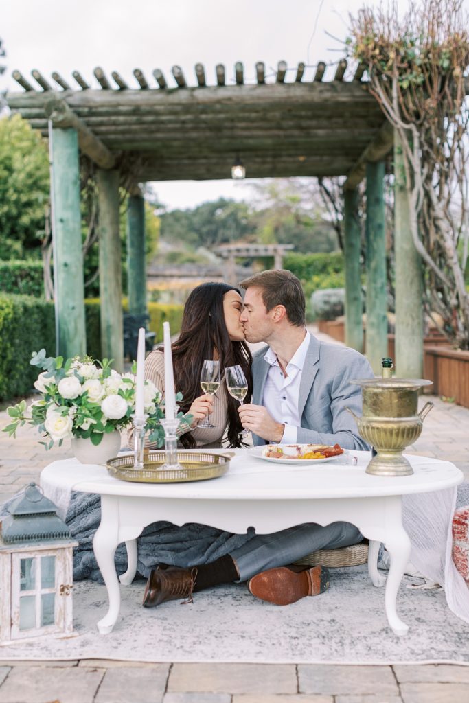 intimate picnic for couple by Pocketful of Plans at Bernardus Lodge & Spa