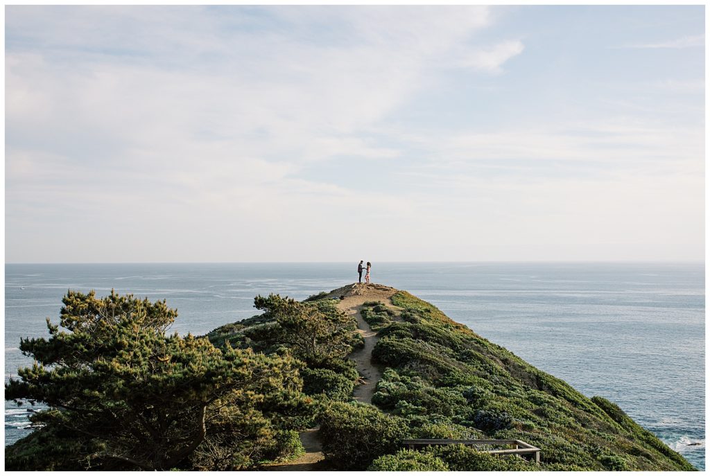 sweeping cliff and coastline views of couple's Epic Big Sur Surprise Proposal by film photographer AGS Photo Art