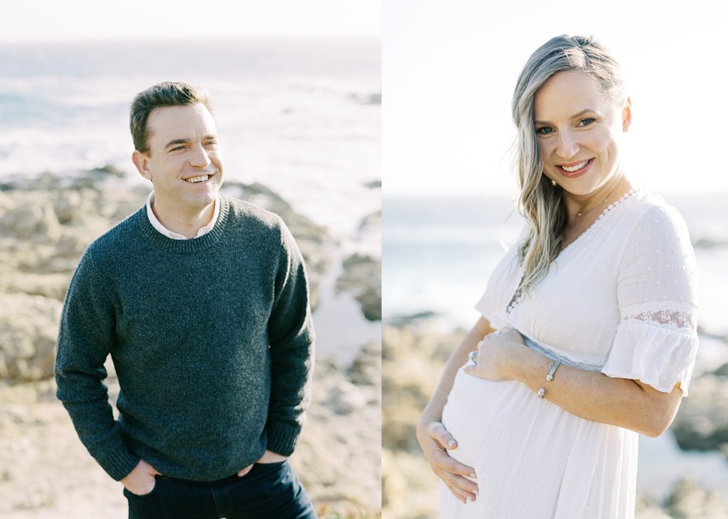 maternity session in Big Sur portraits of the soon to be mom and dad by film photographer AGS Photo Art