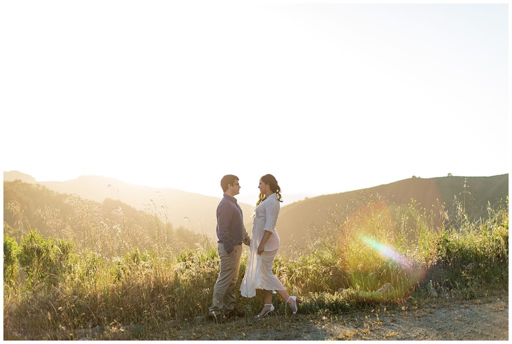 private Big Sur sunshine engagement portrait by film photographer AGS Photo Art