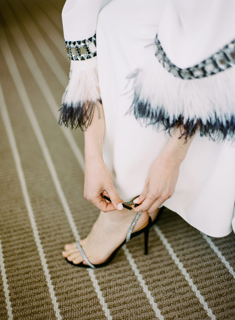 photograph of bride's Alexandre Vauthiere shoes by film photographer AGS Photo Art