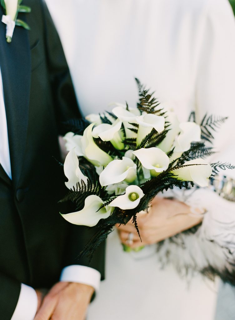 photograph of calla lily wedding bouquet