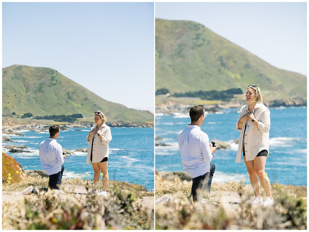 couple during their Big Sur surprise proposal session