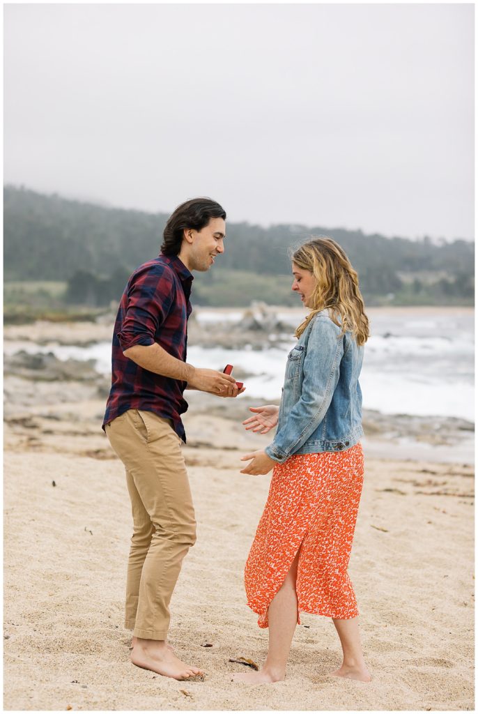 Surprise Proposal photography at Carmel by the Sea by film photographer AGS Photo Art