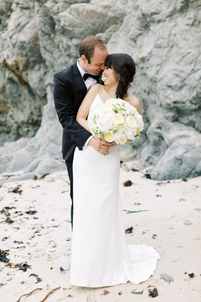 bride and groom portraits at Carmel by the Sea