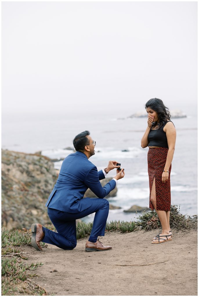 surprise proposal in action in Big Sur