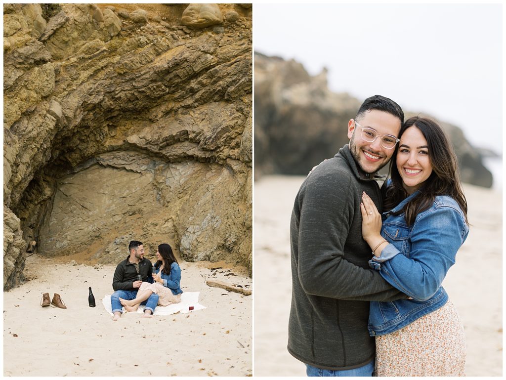 Big Sur photographer portraits of the couple on the beach