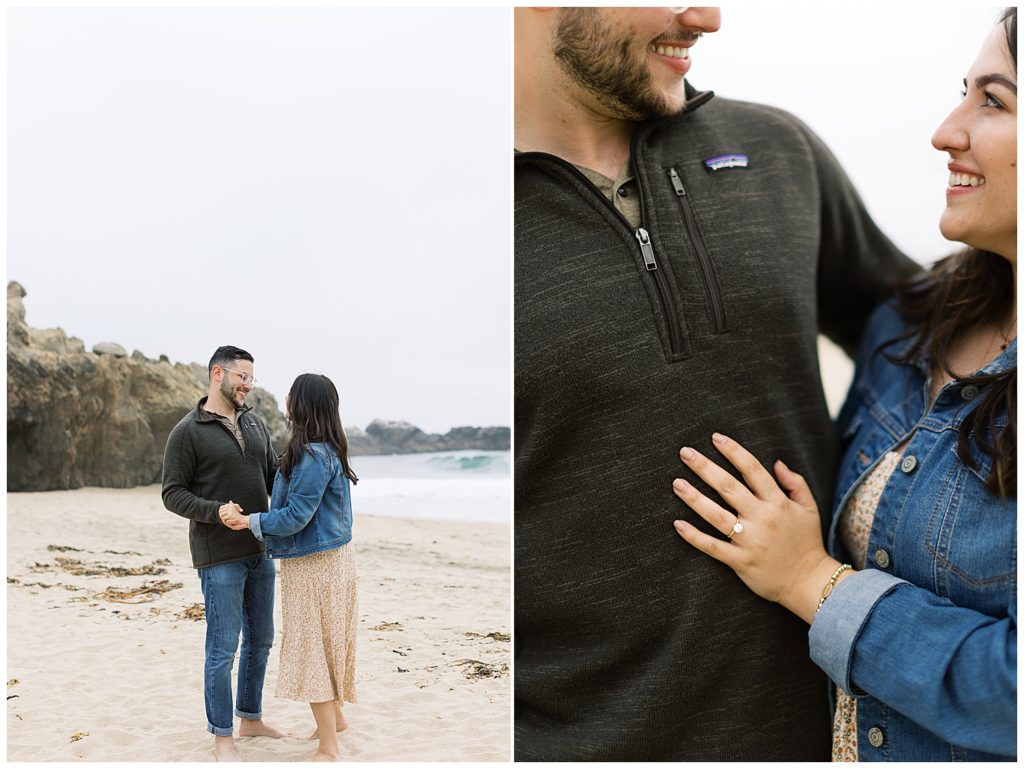 Big Sur surprise proposal couple portraits by film photographer AGS Photo Art