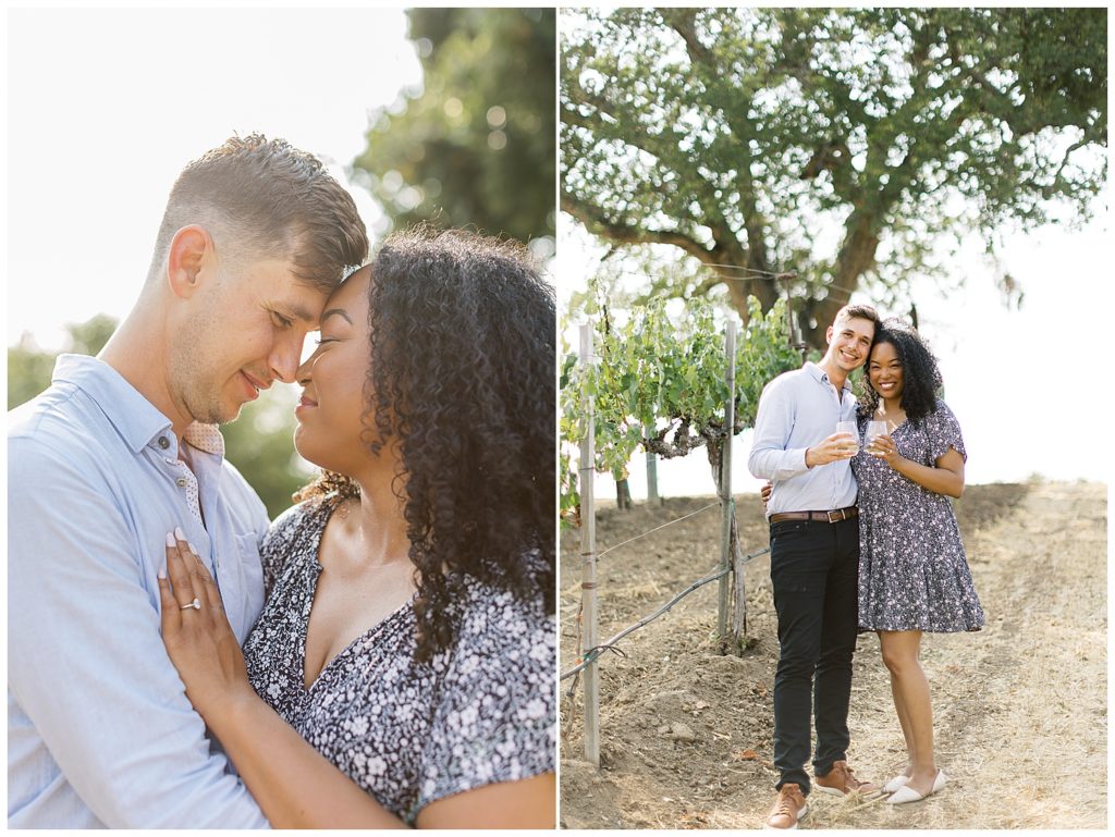 couple portraits at Joullian Winery for a surprise proposal in Carmel Valley by film photographer AGS Photo Art