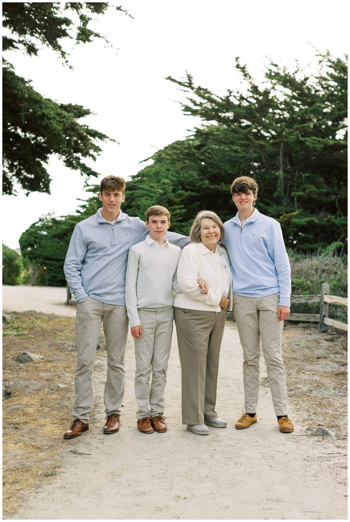 portrait of grandmother and her grandchildren at the MPCC Beach House