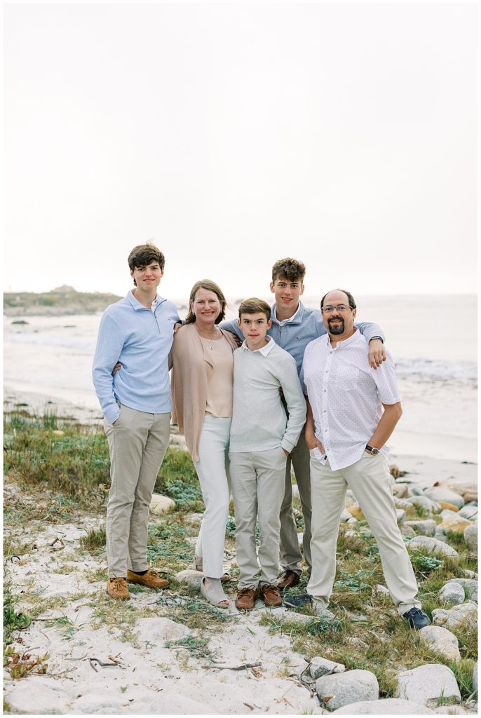 film family portrait at Pebble Beach