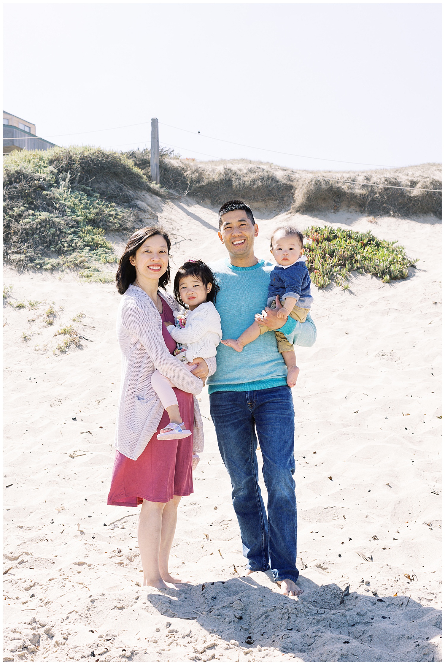 family session on the beach in Monterey by film photographer AGS Photo Art