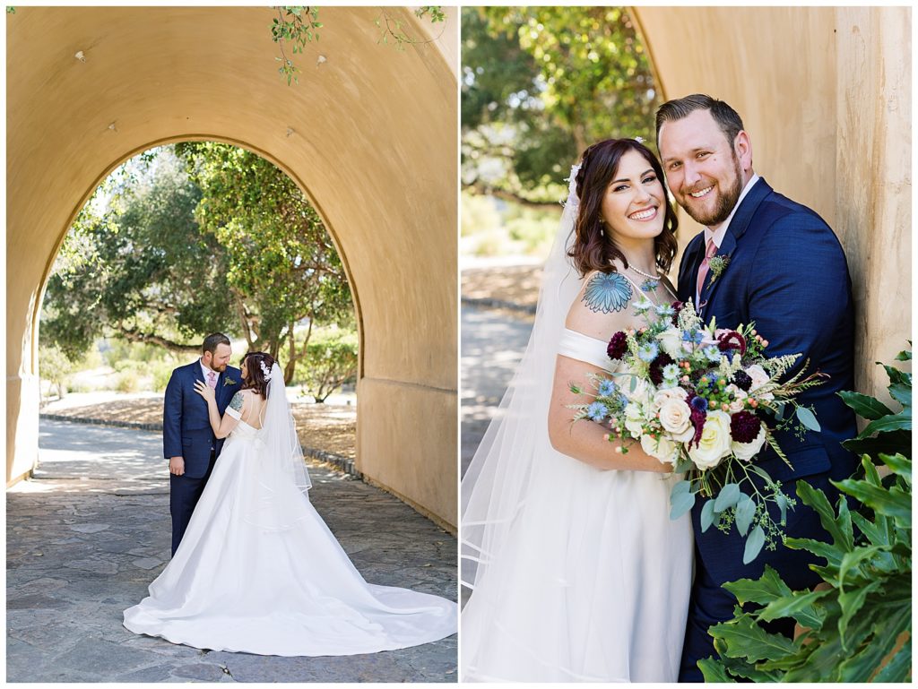 Monterey bride and groom portraits at The Club At Pasadera by film photographer AGS Photo Art