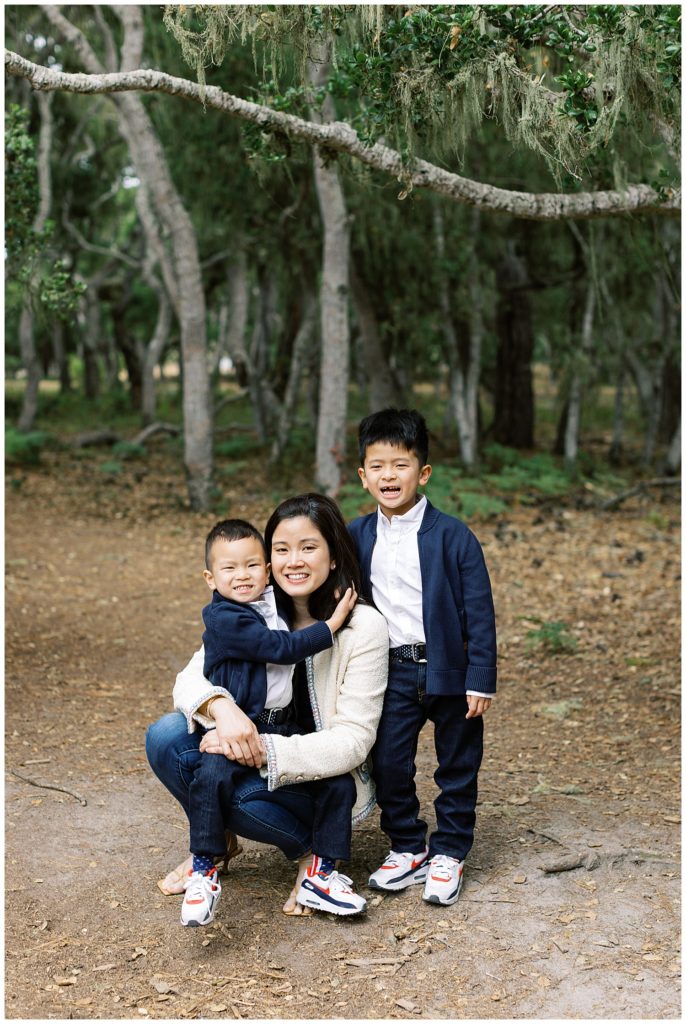 portrait of Mom and her two boys