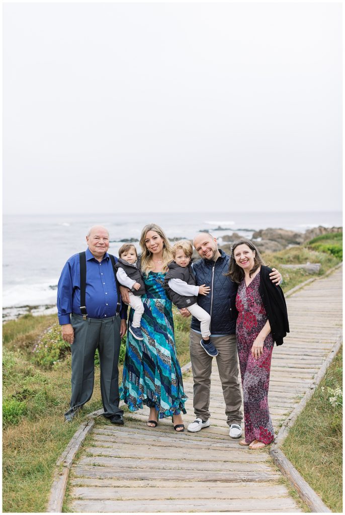 Pebble Beach family session portrait by by film photographer AGS Photo Art