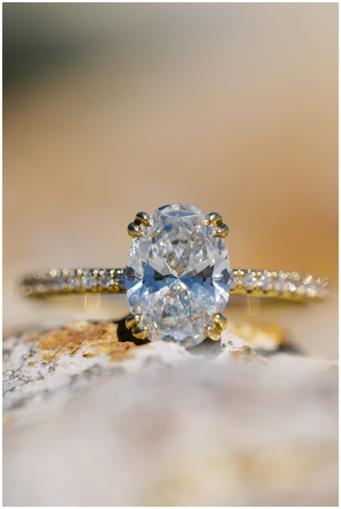 photo of engagement ring from Sonoma surprise proposal by film photographer AGS Photo Art