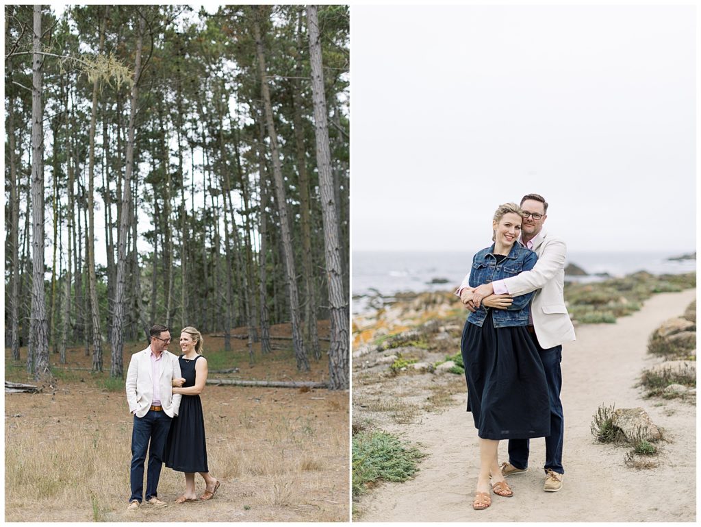 Del Monte Forest and Pebble Beach engagement session photoshoot
