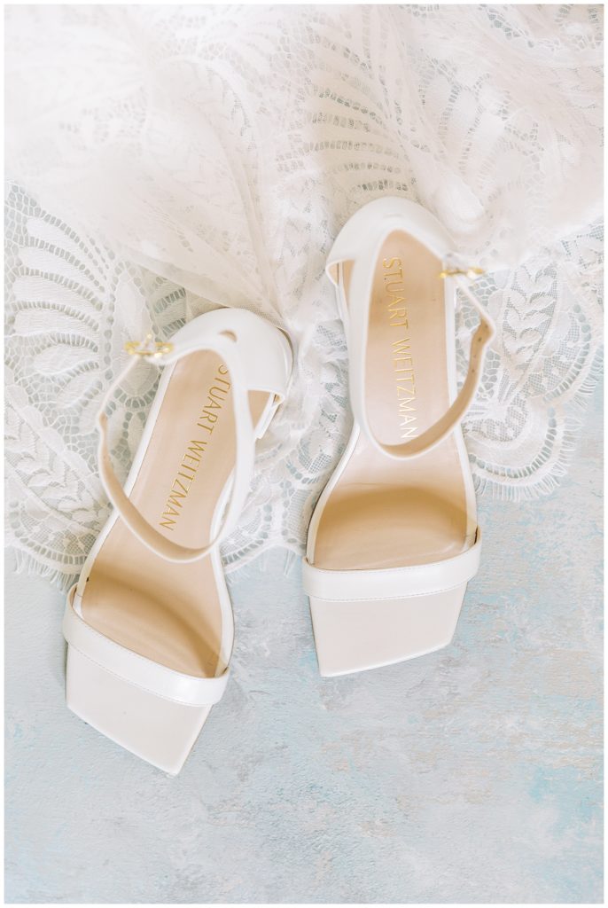 Monterey wedding shoes by Stuart Weitzman at The Perry House