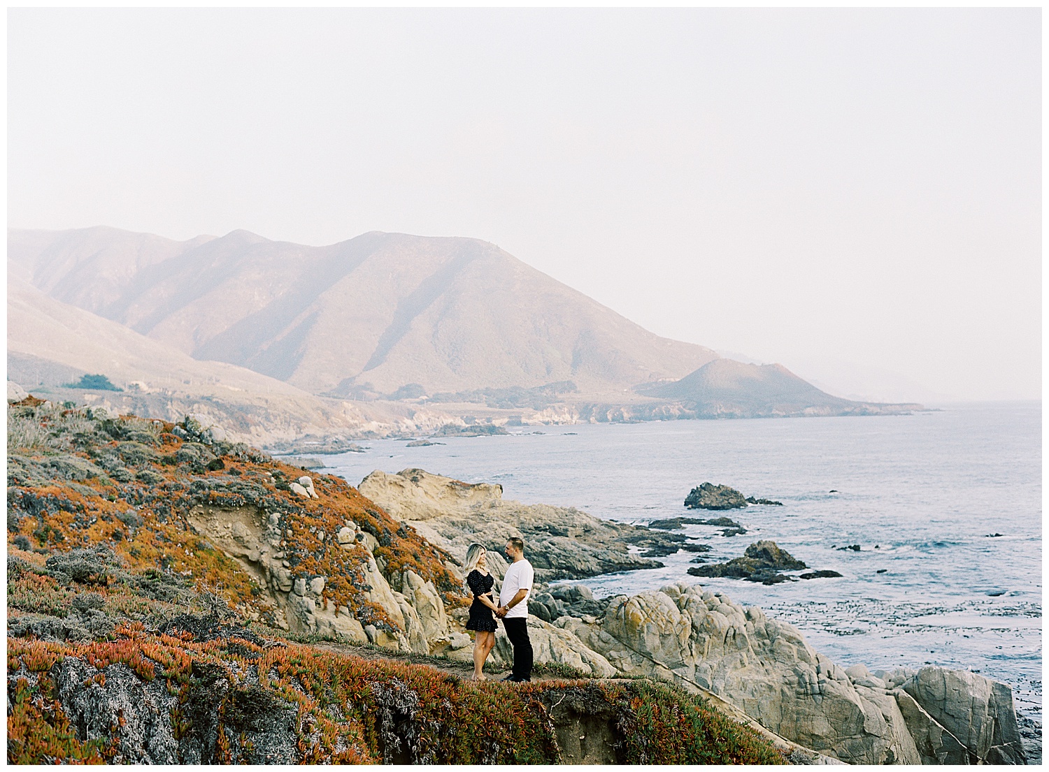 Big Sur Anniversary Session At Post Ranch Inn by film photographer AGS Photo Art