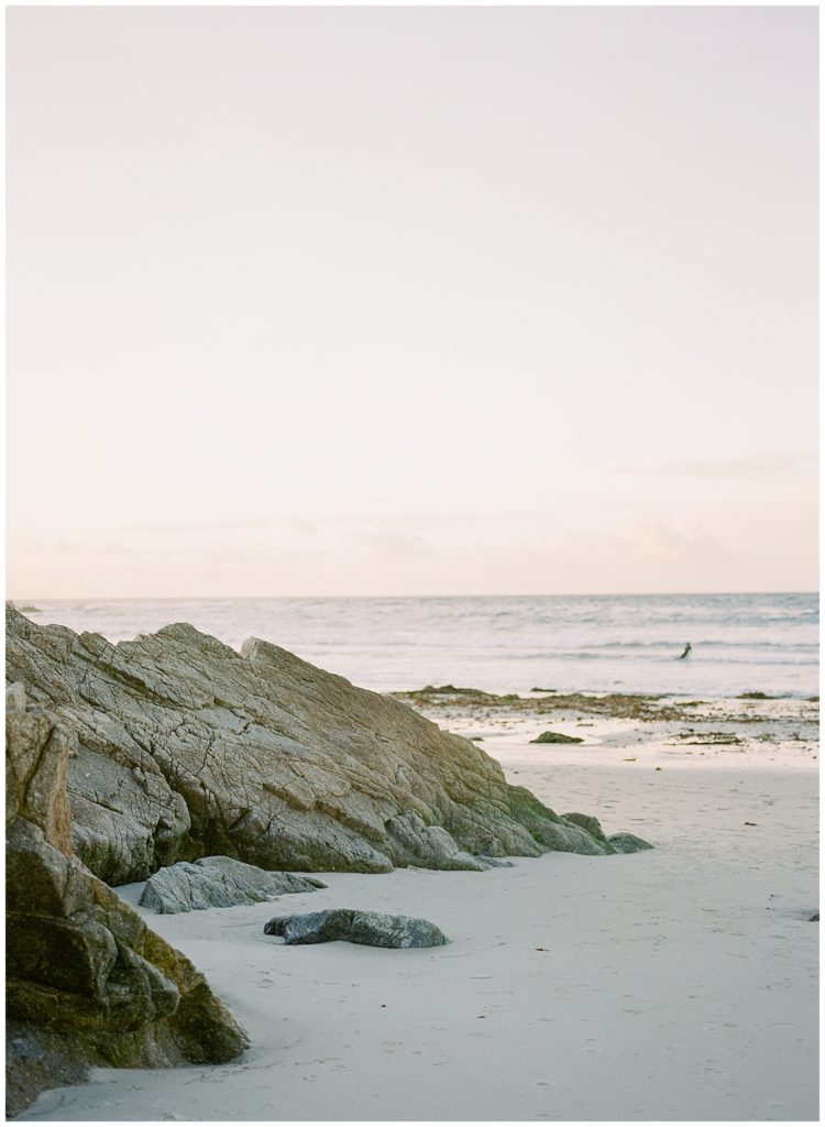 view of the MPCC Beach House intimate wedding from the beach by film photographer AGS Photo Art