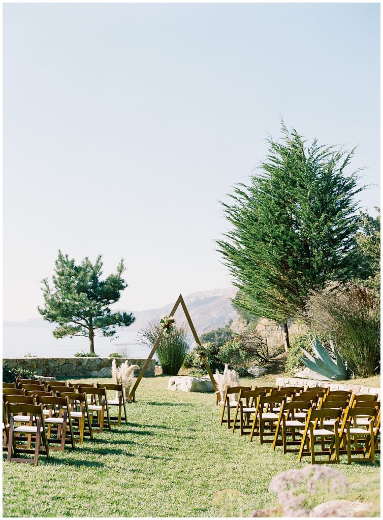 Wind & Sea Estate Big Sur wedding ceremony setup